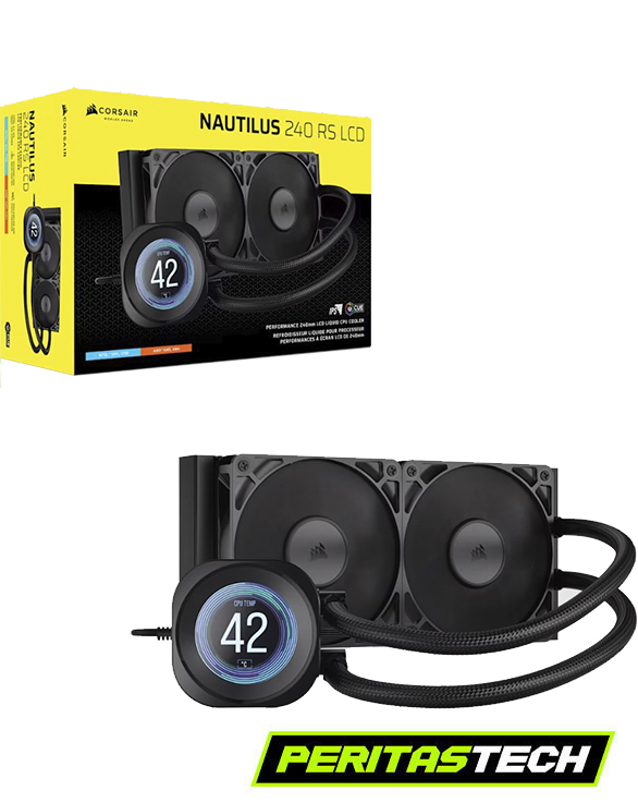 WATERCOOLING CORSAIR NAUTILUS 240 RS LCD BLACK CON PANTALLA PROGRAMABLE