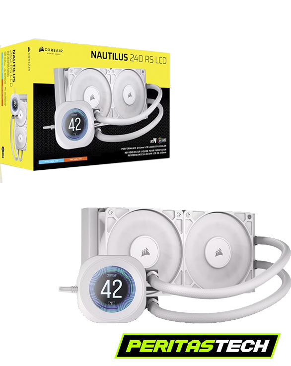 WATERCOOLING CORSAIR NAUTILUS 240 RS LCD WHITE CON PANTALLA PROGRAMABLE