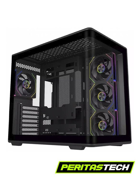 GABINETE COOLERMASTER ELITE 600 4 FANES ARGB INIFINITE CURVE GLASS BLACK