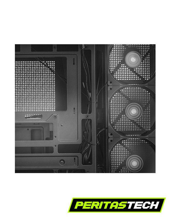 gabinete evolabs luma x dark evo 7 fanes doble vidrio dual chamber