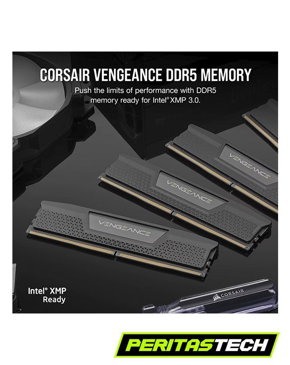 MEMORIA RAM 32GB 2X16 6000 MHZ CORSAIR VENGEANCE BLACK DDR5 C38