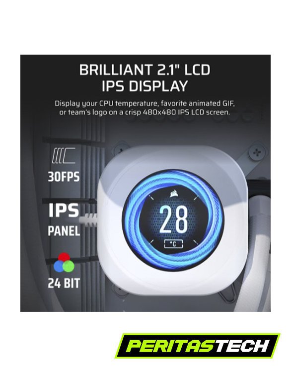 WATERCOOLING CORSAIR NAUTILUS 360 RS LCD WHITE CON PANTALLA - Imagen 8