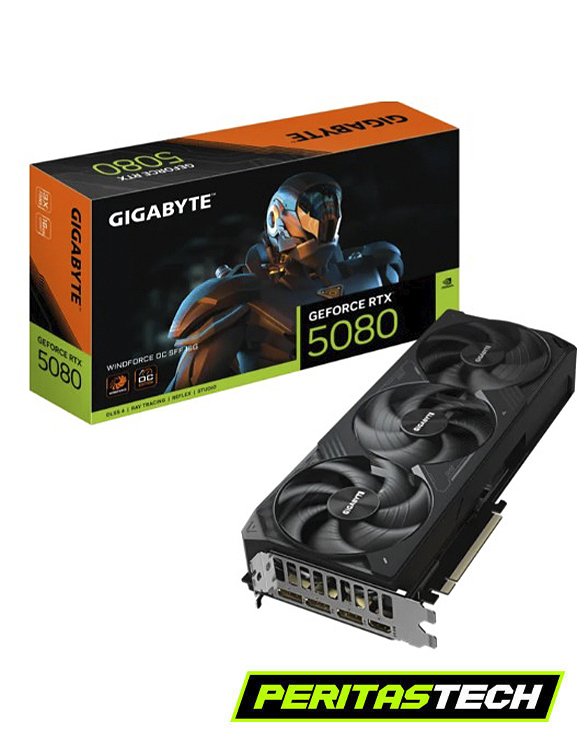 PLACA DE VIDEO RTX 5080 16GB GDDR7 GIGABYTE WINDFORCE SFF