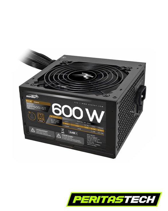 FUENTE DE PODER 600W EPP600-GT 80 PLUS BRONCE SENTEY