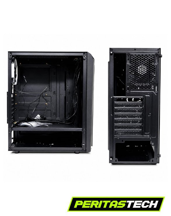 GABINETE GAMER AUREOX ARX370G MESH 4 FANES BLACK - Imagen 2