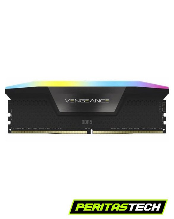 MEMORIA RAM DDR5 16GB 6000MHZ CORSAIR VENGEANCE RGB BLACK CL38 AMD EXPO + XMP