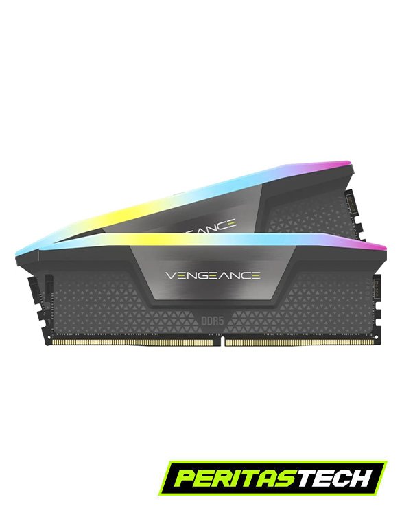MEMORIA RAM DDR5 32GB 2x16GB 6000MHZ CORSAIR VENGEANCE RGB BLACK CL38 AMD EXPO + XMP